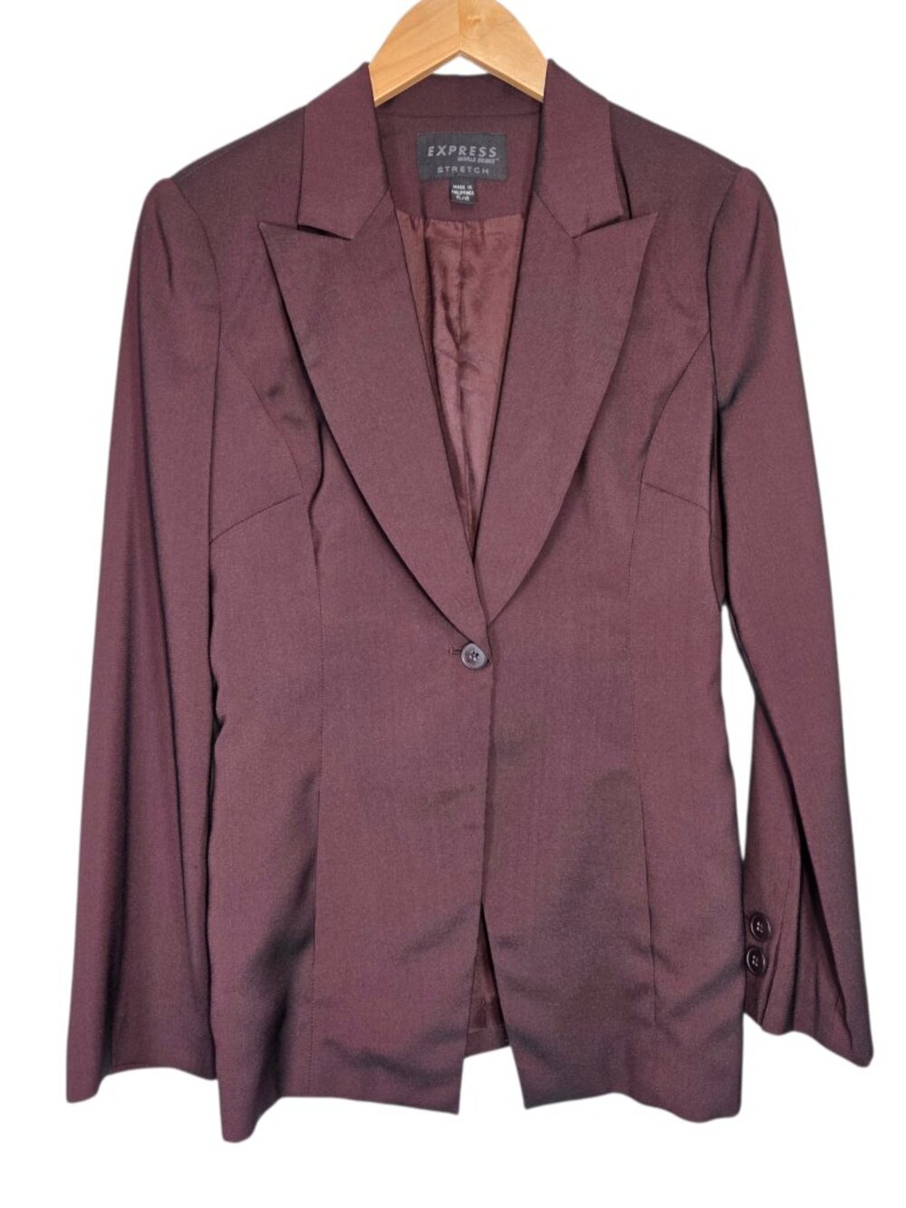 Vintage Y2K Express Metallic Purple Blazer Fun Funky Retro 90s Cool Girl Small